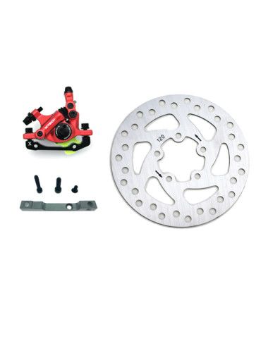 Standart complete brake kit x-tech red for xiaomi e-scooter